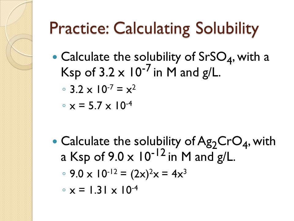 Solubility Equilibria Will it all dissolve, and if not, how much? - ppt  download