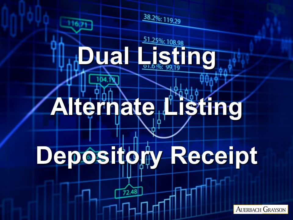 Dual Listing Alternate Listing Depository Receipt