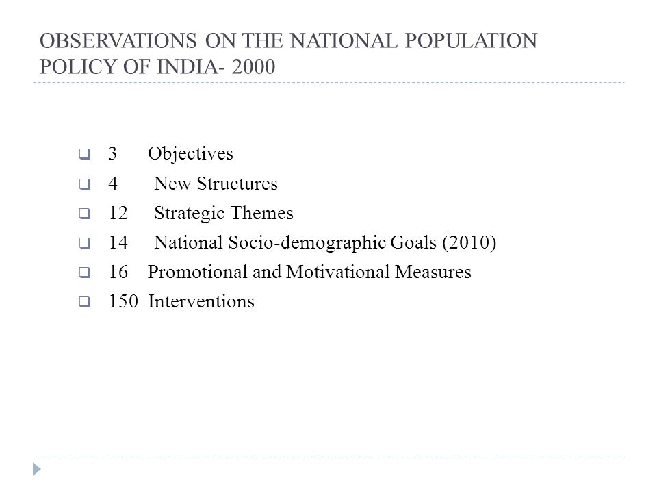 types of population policy in india population policy and development in india