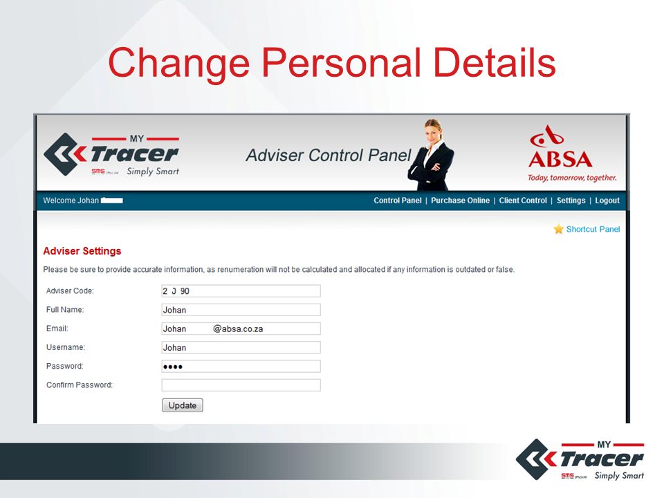 Change Personal Details