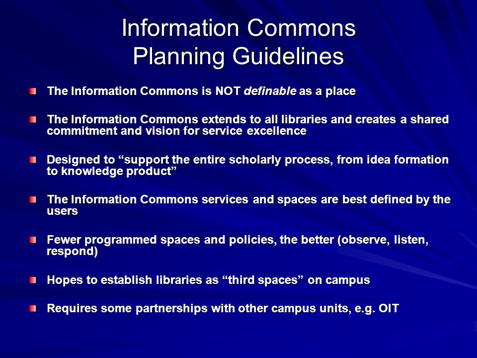 Creating The Ubiquitous Information Commons The Duke University