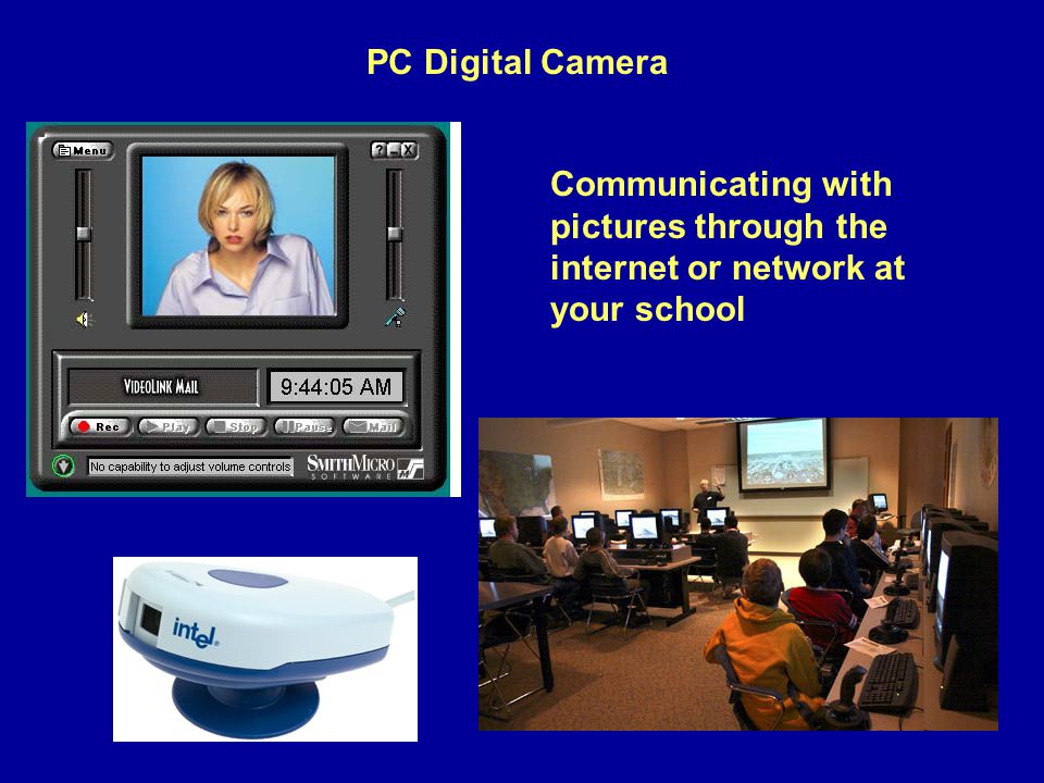 PC Digital Camera Communicating with pictures through the internet or network at your school