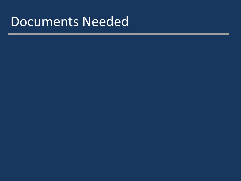 Documents Needed