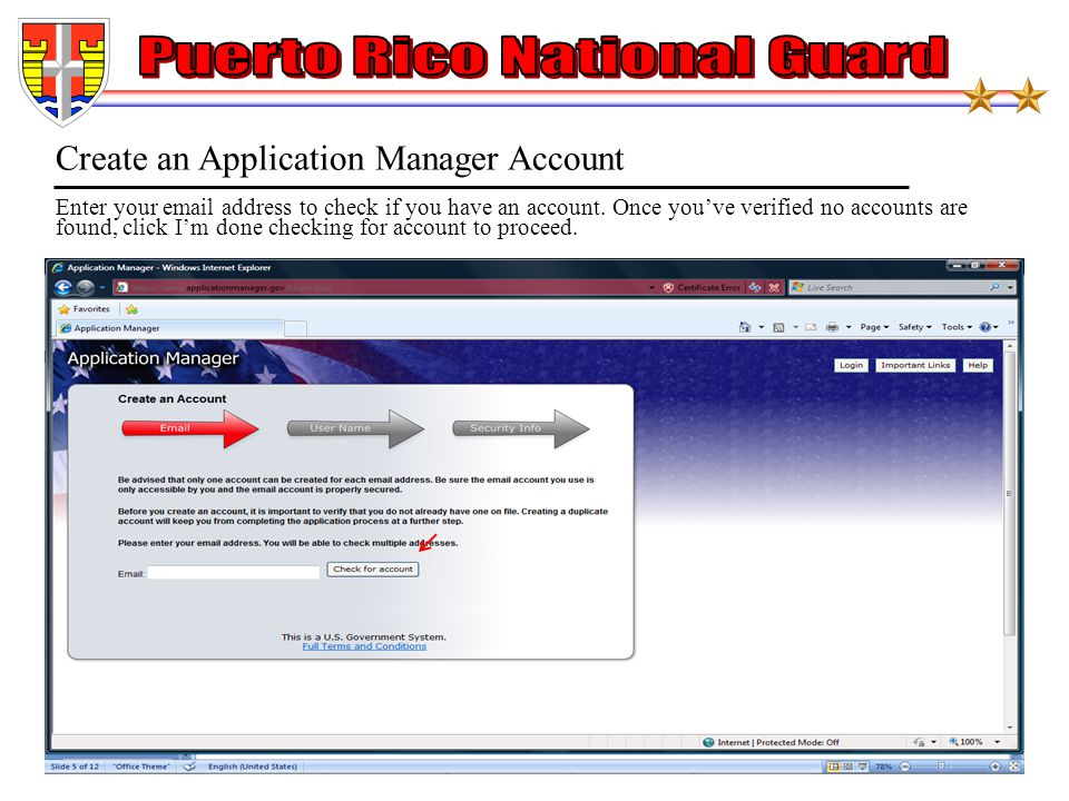 Create an Application Manager Account Enter your  address to check if you have an account.