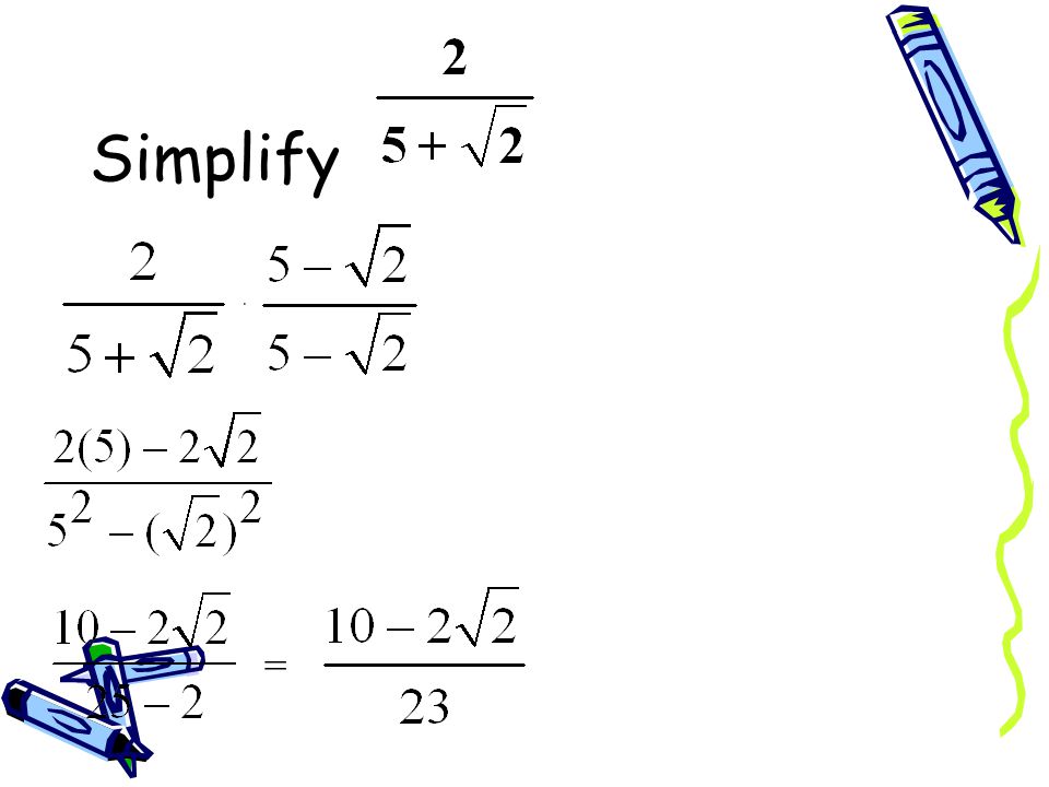 Simplify: Multiply by the conjugate. FOIL numerator and denominator. Next