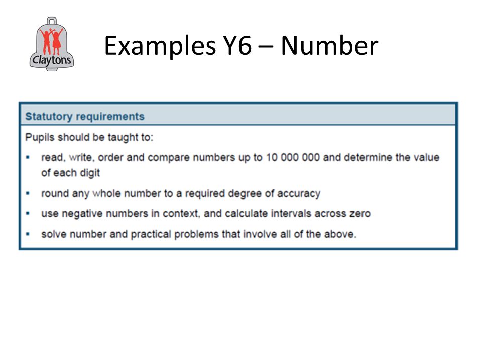 Examples Y6 – Number