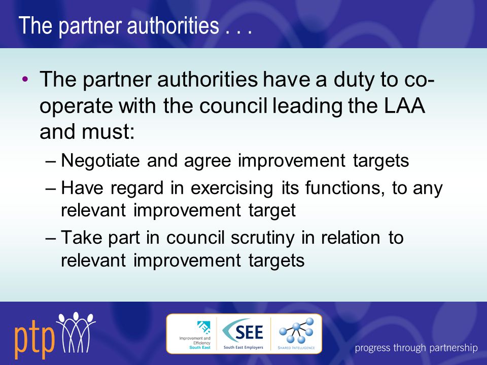 The partner authorities...