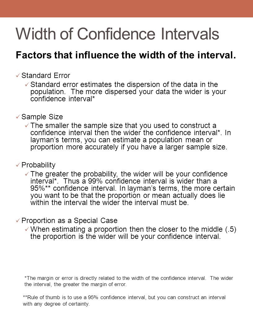 Confidence interval. What is it and how can it be used Confidence interval. What is it and how can it be used