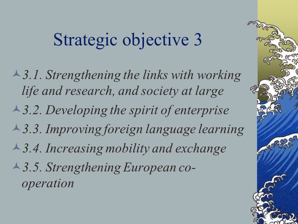 Strategic objective