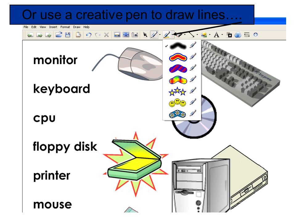 Or use a creative pen to draw lines….