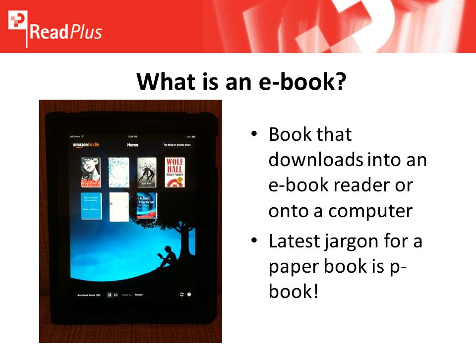 What is an e-book.