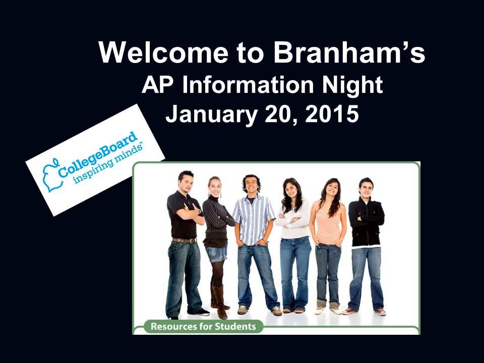 Welcome to Branham’s AP Information Night January 20, 2015