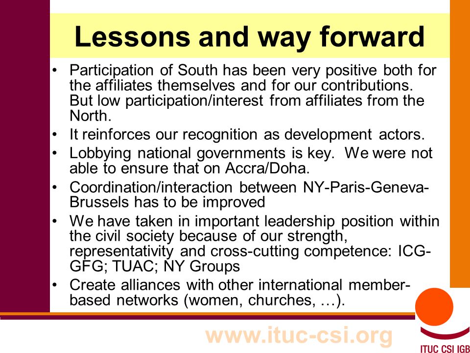 11   Participation of South has been very positive both for the affiliates themselves and for our contributions.
