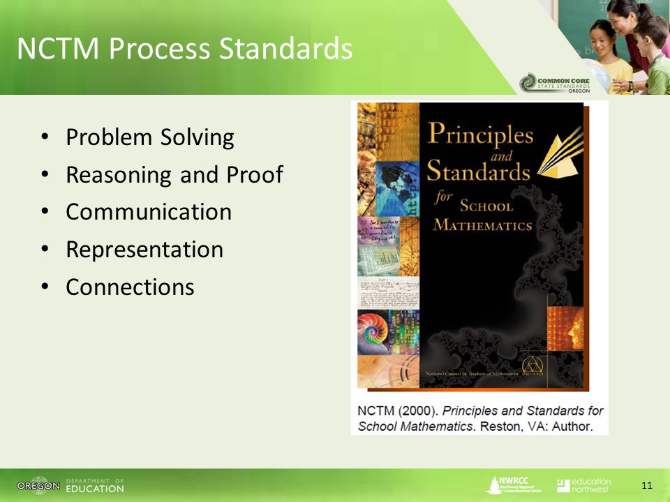 NCTM Process Standards Problem Solving Reasoning and Proof Communication Representation Connections 11