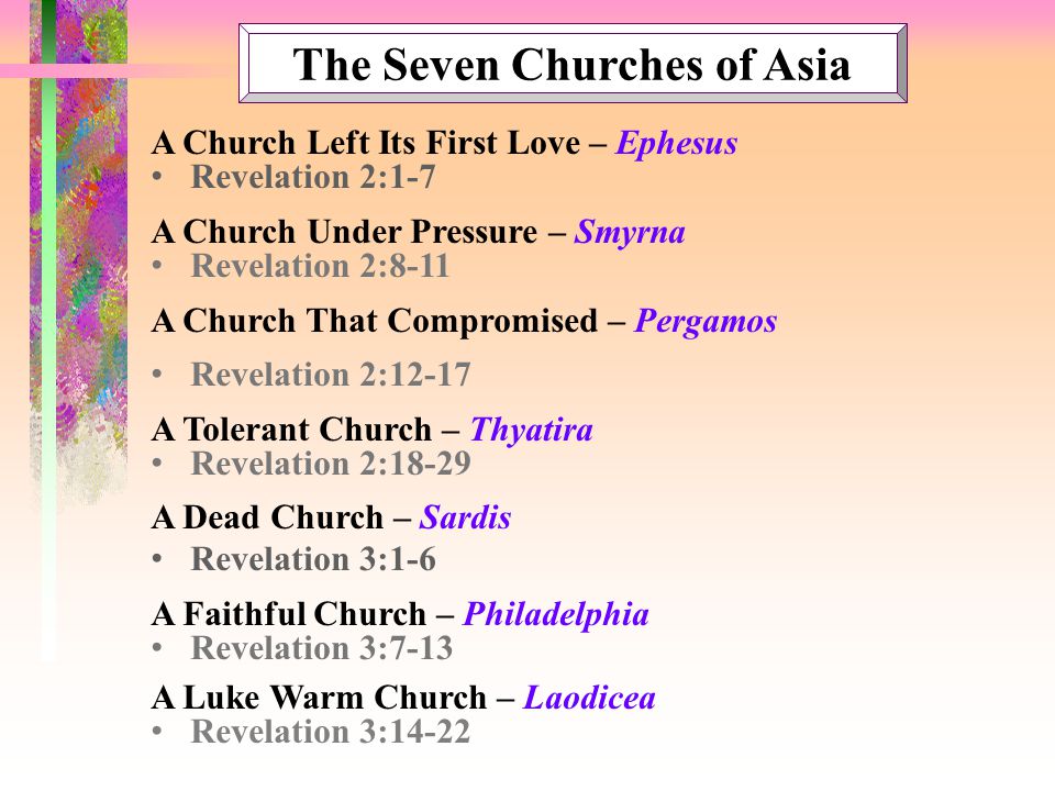 The Seven Churches of Asia/ Revelation 2-3