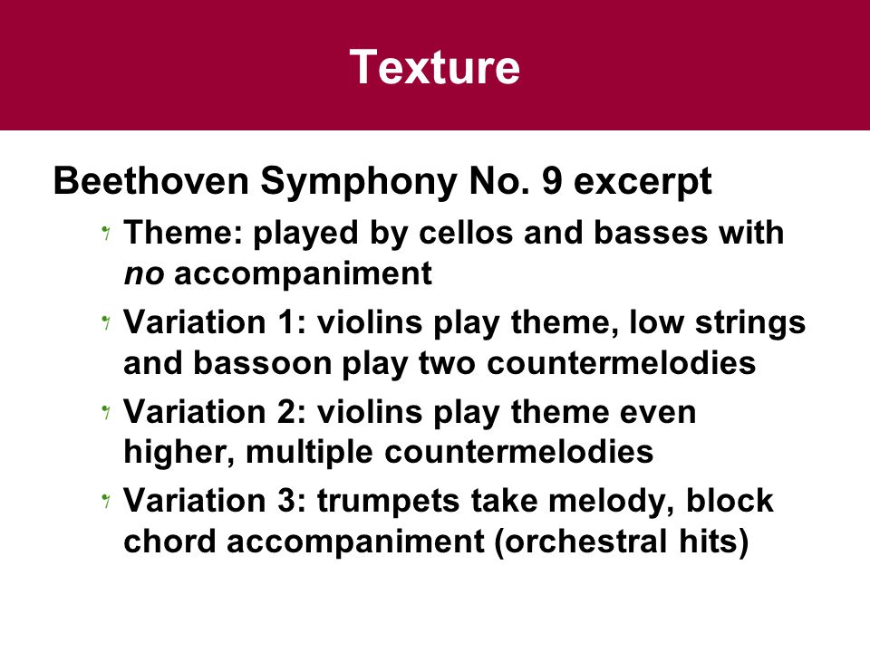 Texture Beethoven Symphony No.
