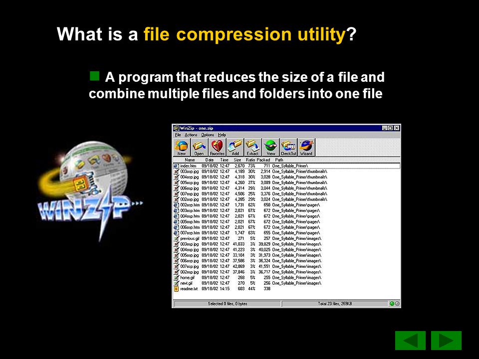 What is a file compression utility.