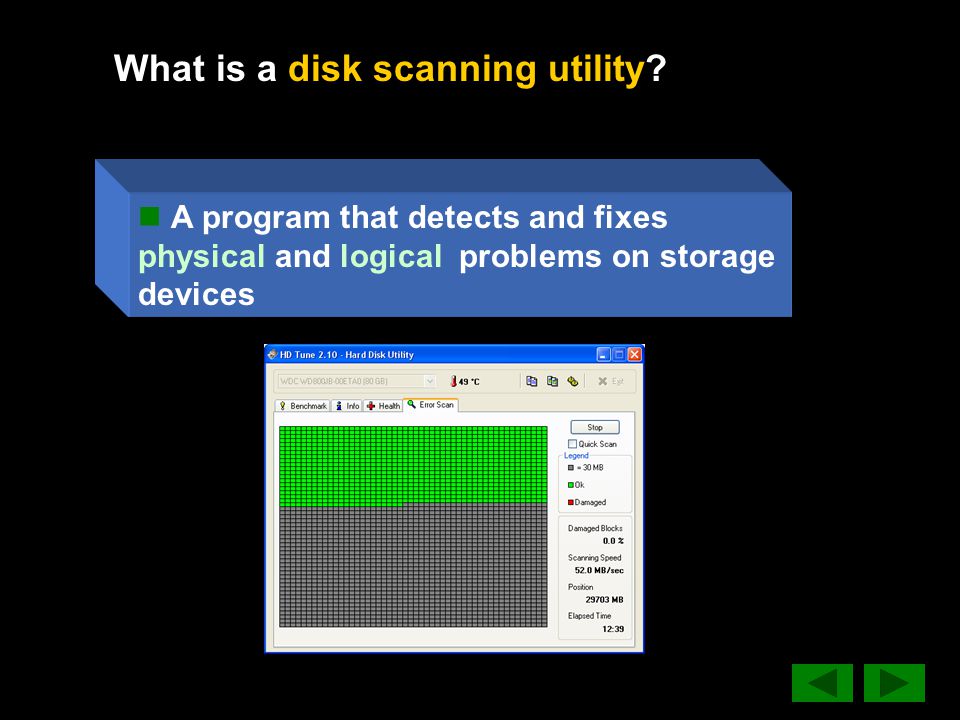 What is a disk scanning utility.