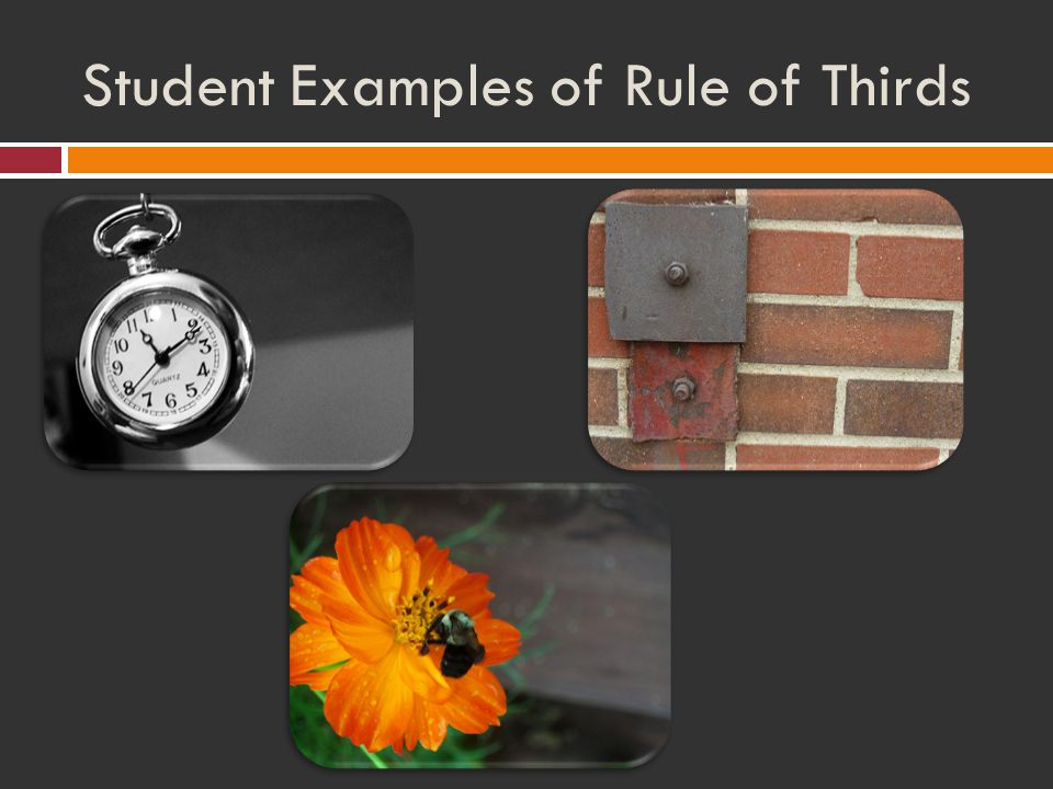 Student Examples of Rule of Thirds
