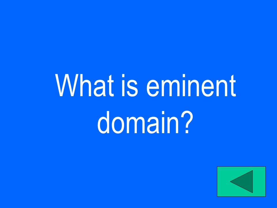 What is eminent domain
