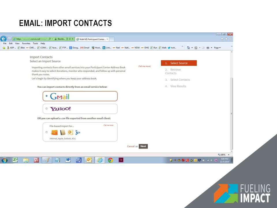 IMPORT CONTACTS