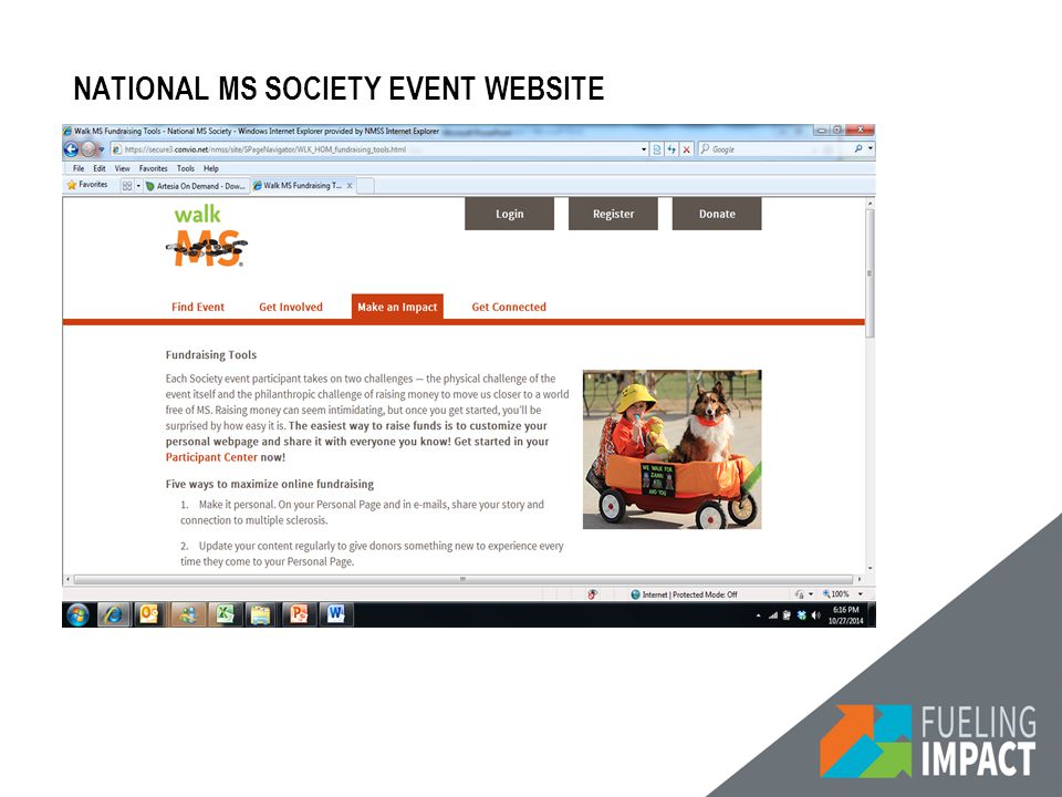 NATIONAL MS SOCIETY EVENT WEBSITE