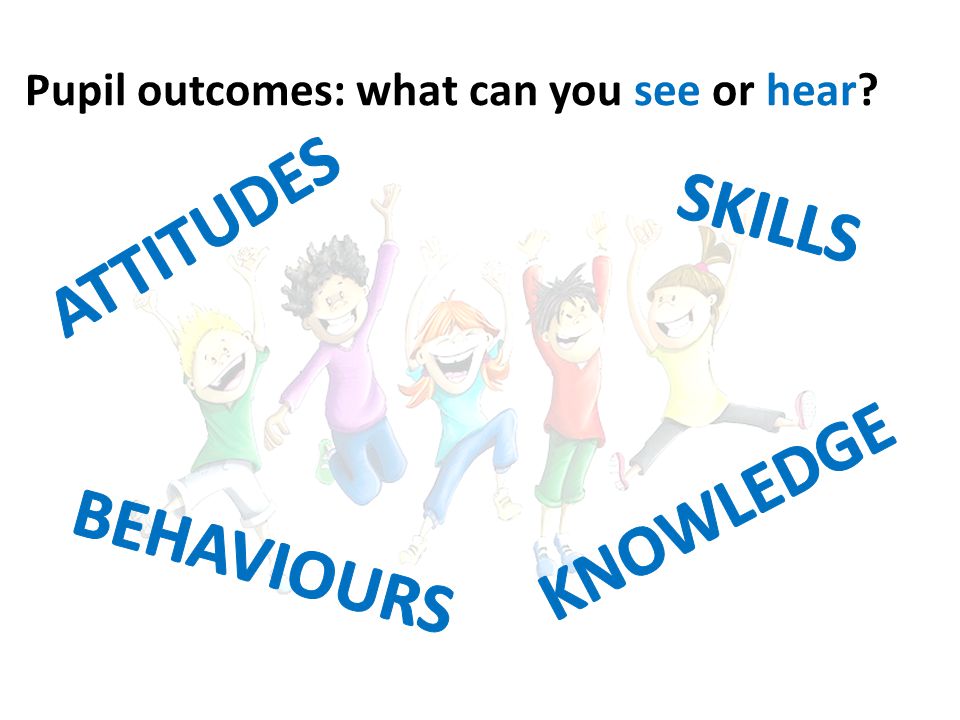 Pupil outcomes: what can you see or hear