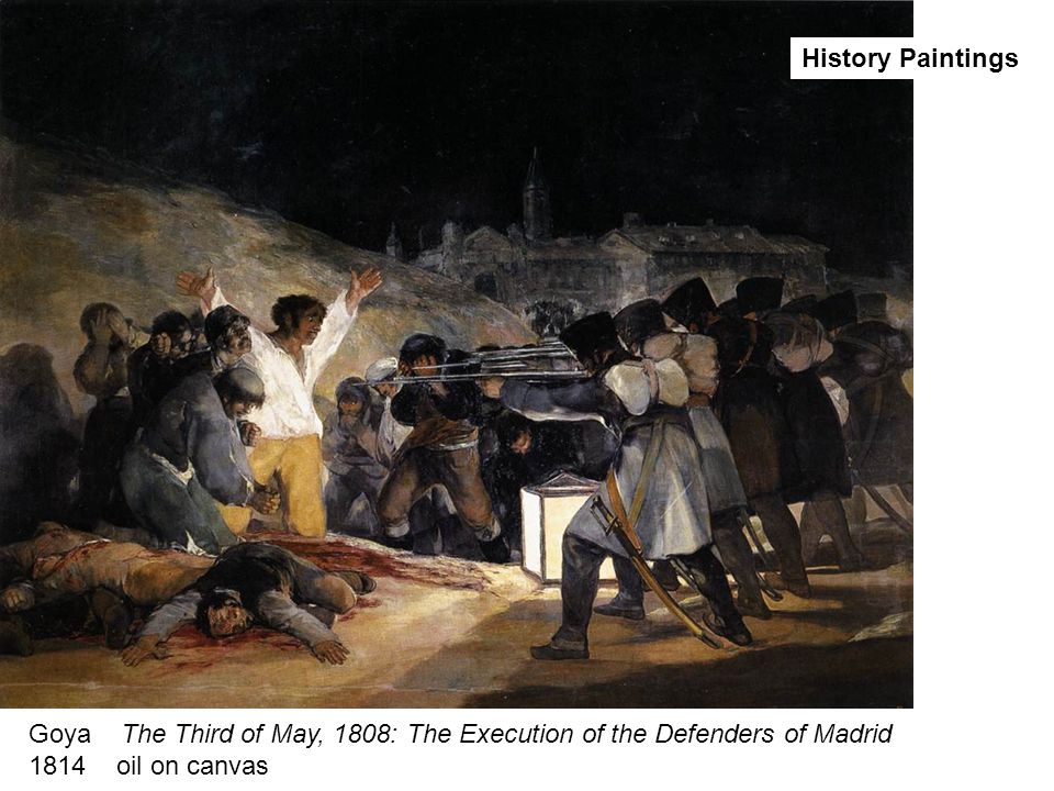Goya The Third of May, 1808: The Execution of the Defenders of Madrid 1814 oil on canvas History Paintings