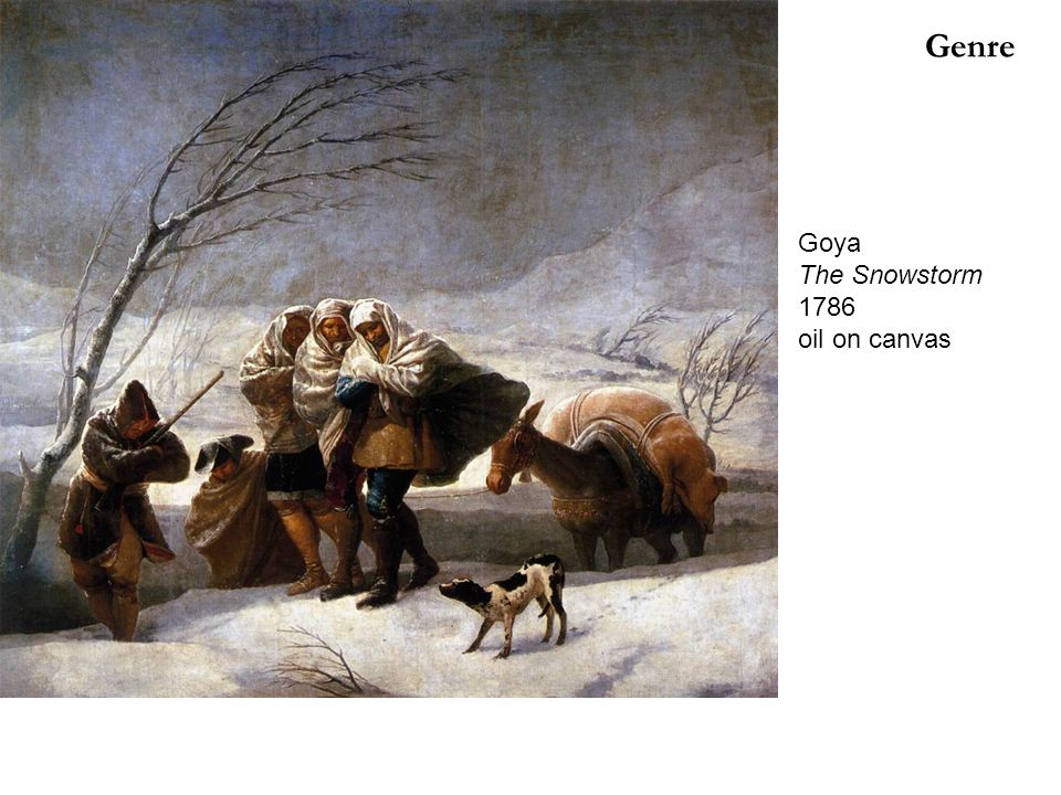 Genre Goya The Snowstorm 1786 oil on canvas