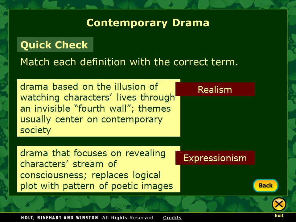 contemporary drama definition