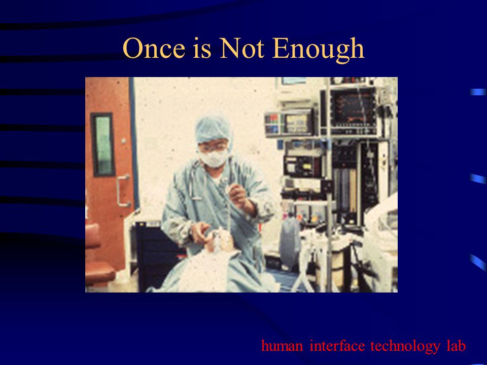 human interface technology lab Once is Not Enough