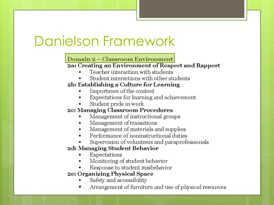 Danielson Framework