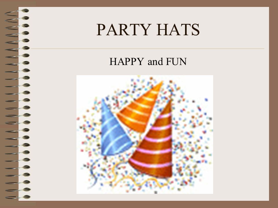 PARTY HATS HAPPY and FUN