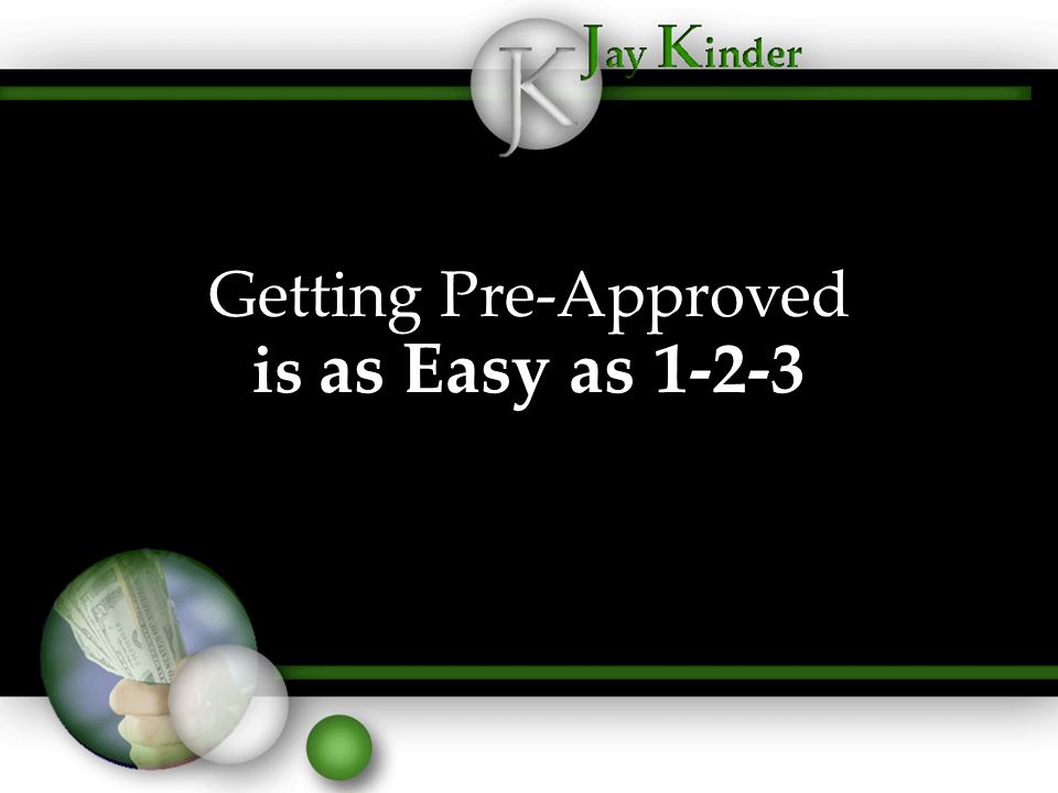 Getting Pre-Approved is as Easy as 1-2-3