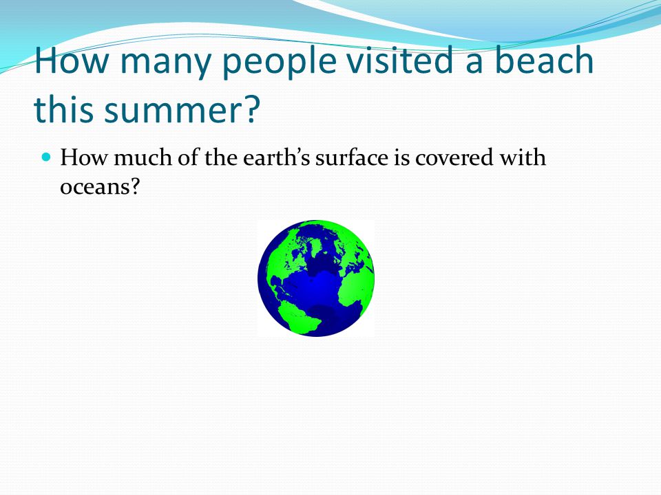 How many people visited a beach this summer.