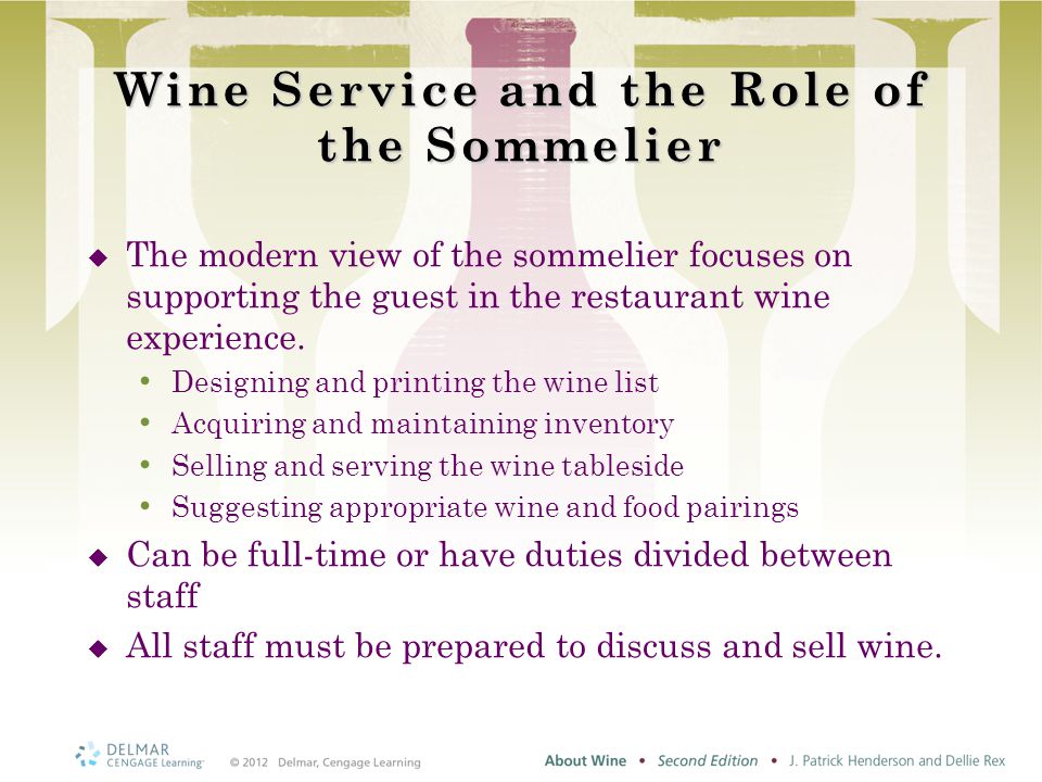 wine list presentation