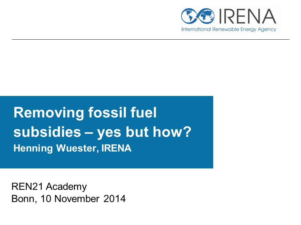 Removing fossil fuel subsidies – yes but how.
