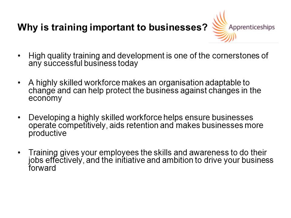 Why is training important to businesses.
