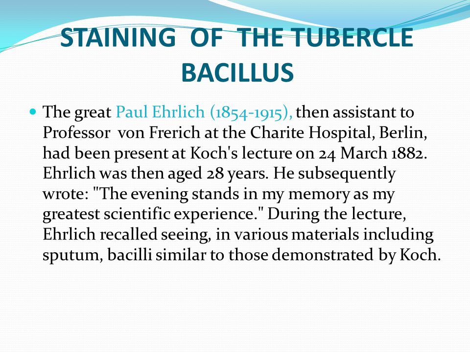 Centenary of the Discovery of the Tubercle Bacillus,1882. Robert Koch-Bacteriologist.  - ppt download
