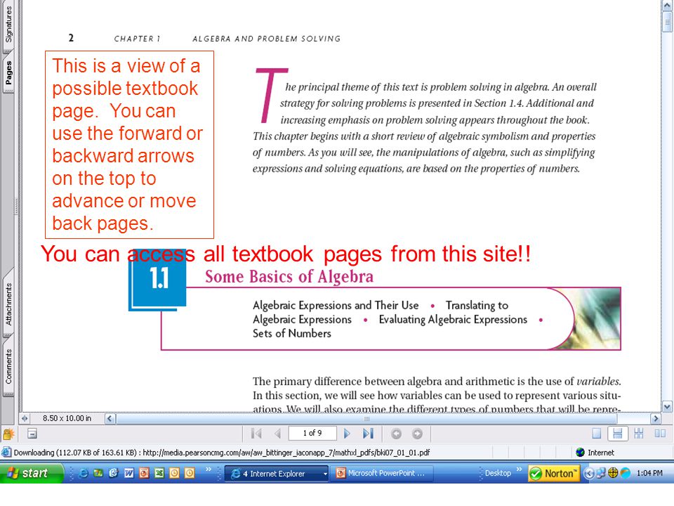 You can access all textbook pages from this site!.