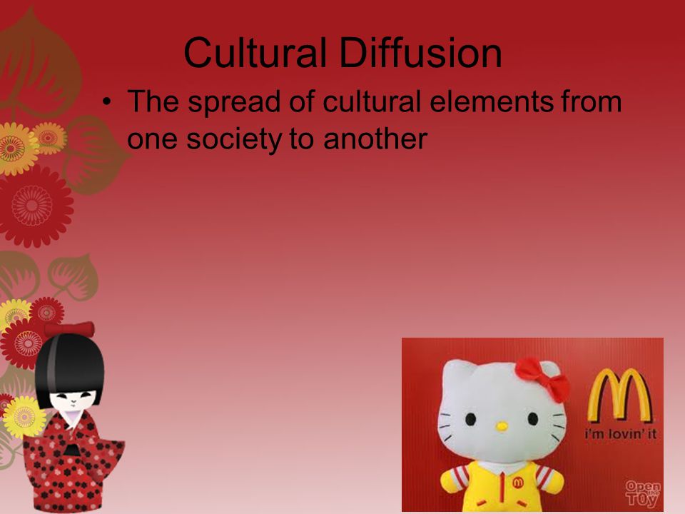 2 Cultural Diffusion The Spread Of Cultural Elements From One Society To Another 2 Cultural Diffusion The Spread Of Cultural Elements From One Society To Another