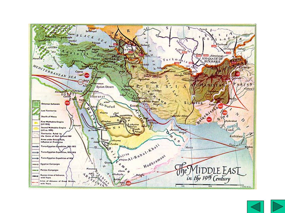 Map of 19 th Century Middle East
