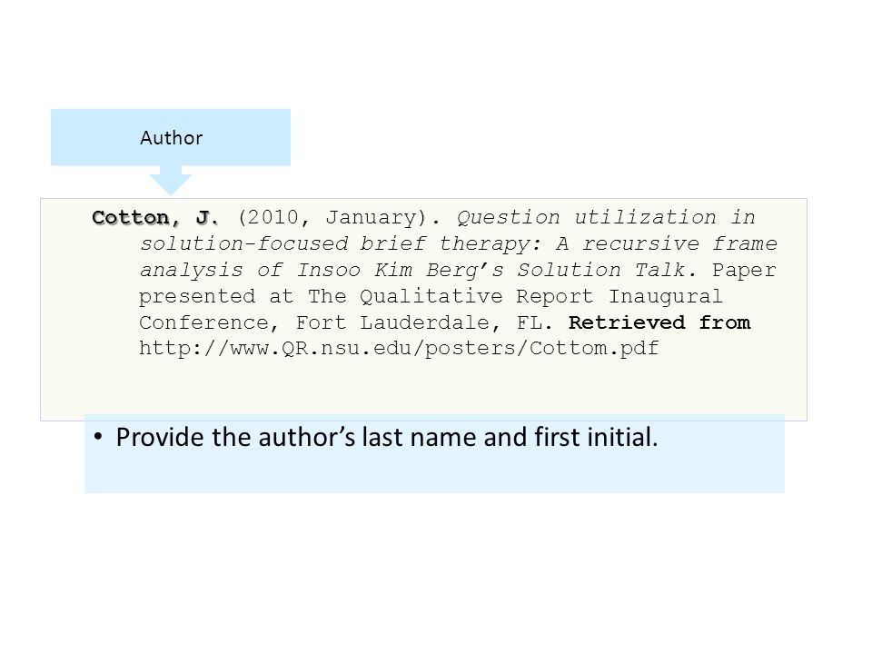 formatting unpublished conference paper retrieved online apa 6th ed