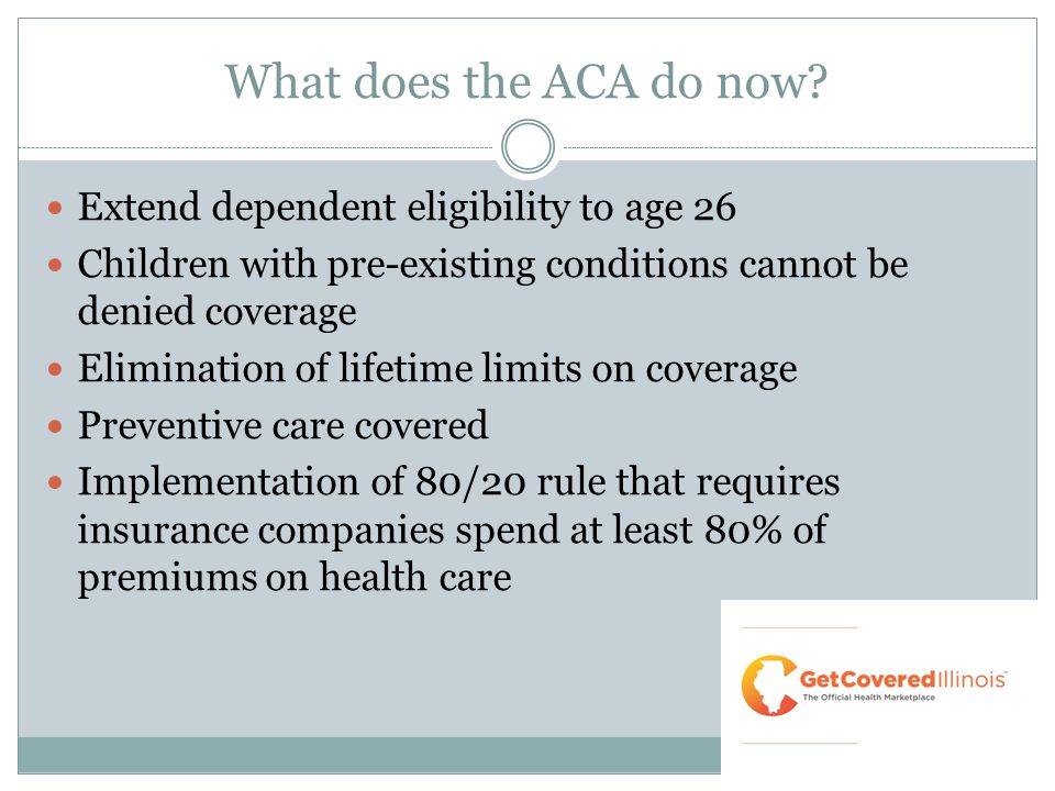 What does the ACA do now.