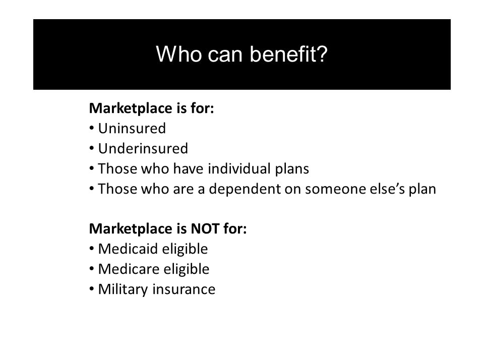 Who can benefit.