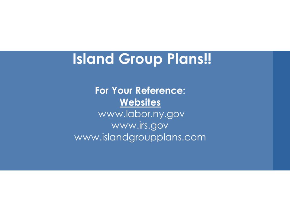 Thank You for Coming Today Island Group Plans!.
