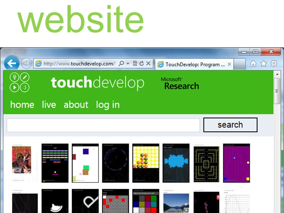 programming with touchdevelop website