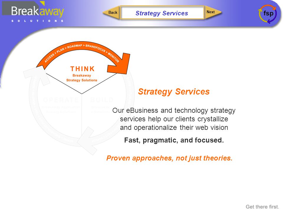 Next Back Strategy Services Proven approaches, not just theories.