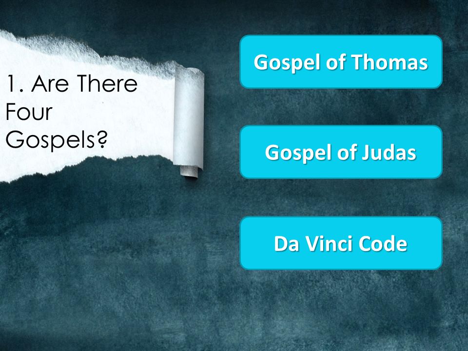 1. Are There Four Gospels Gospel of Thomas Gospel of Judas Da Vinci Code