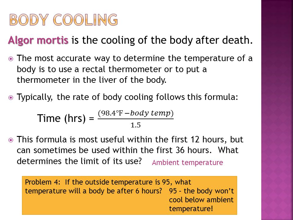 April 21, 2015 How do investigators determine time of death? Watch a case  study …case study. - ppt download